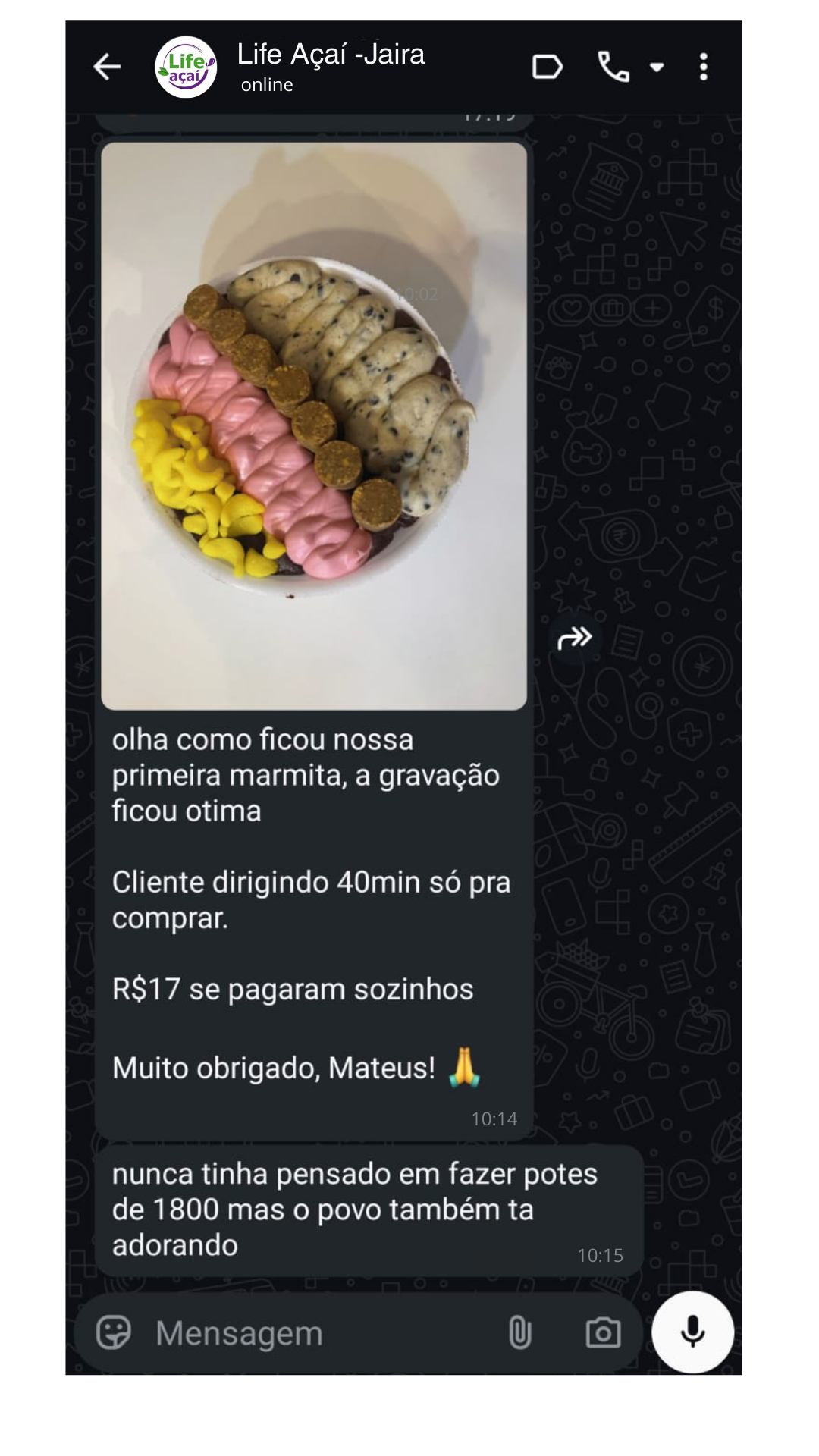 Montagem gourmet resultado