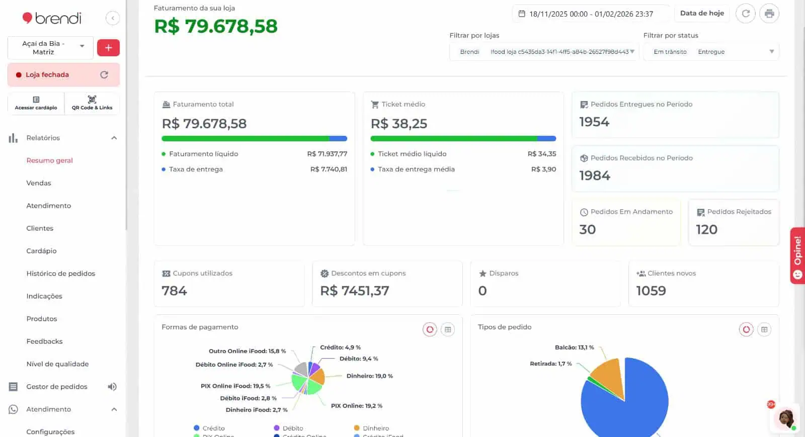 Resultado açaiteria